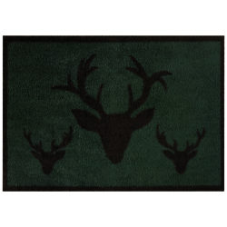 Turtle Mat Historic Royal Palaces Collection Royal Stag Doormat, L85 x W60cm, Green